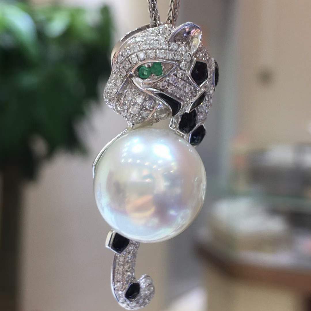 Australia pearl pendant Gem south sea pearls pendant Custom white pearls jewelry
