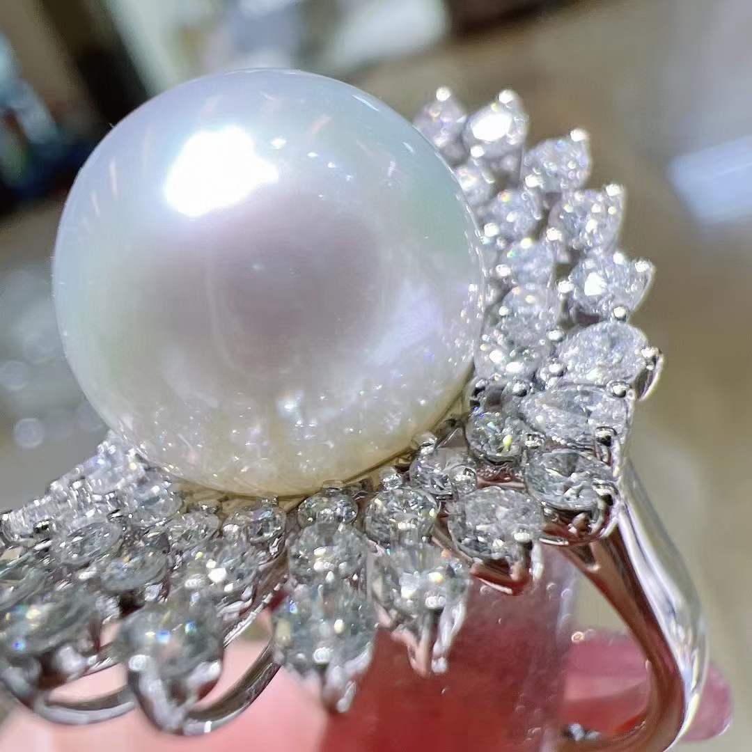Gem quality south sea pearls rings real pearl jewelry Gem Australia pearls jewelry