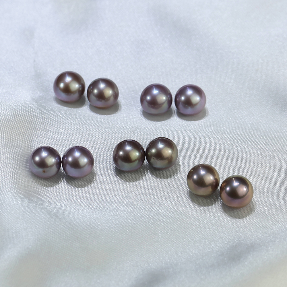 Wholesale 12-13mm purple round natural color beads freshwater loose pearls low price
