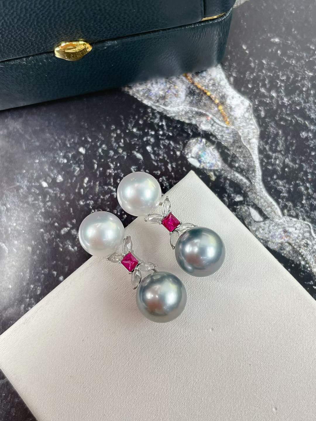 Saltwater pearls earrings custom gem quality south sea pearls jewelry