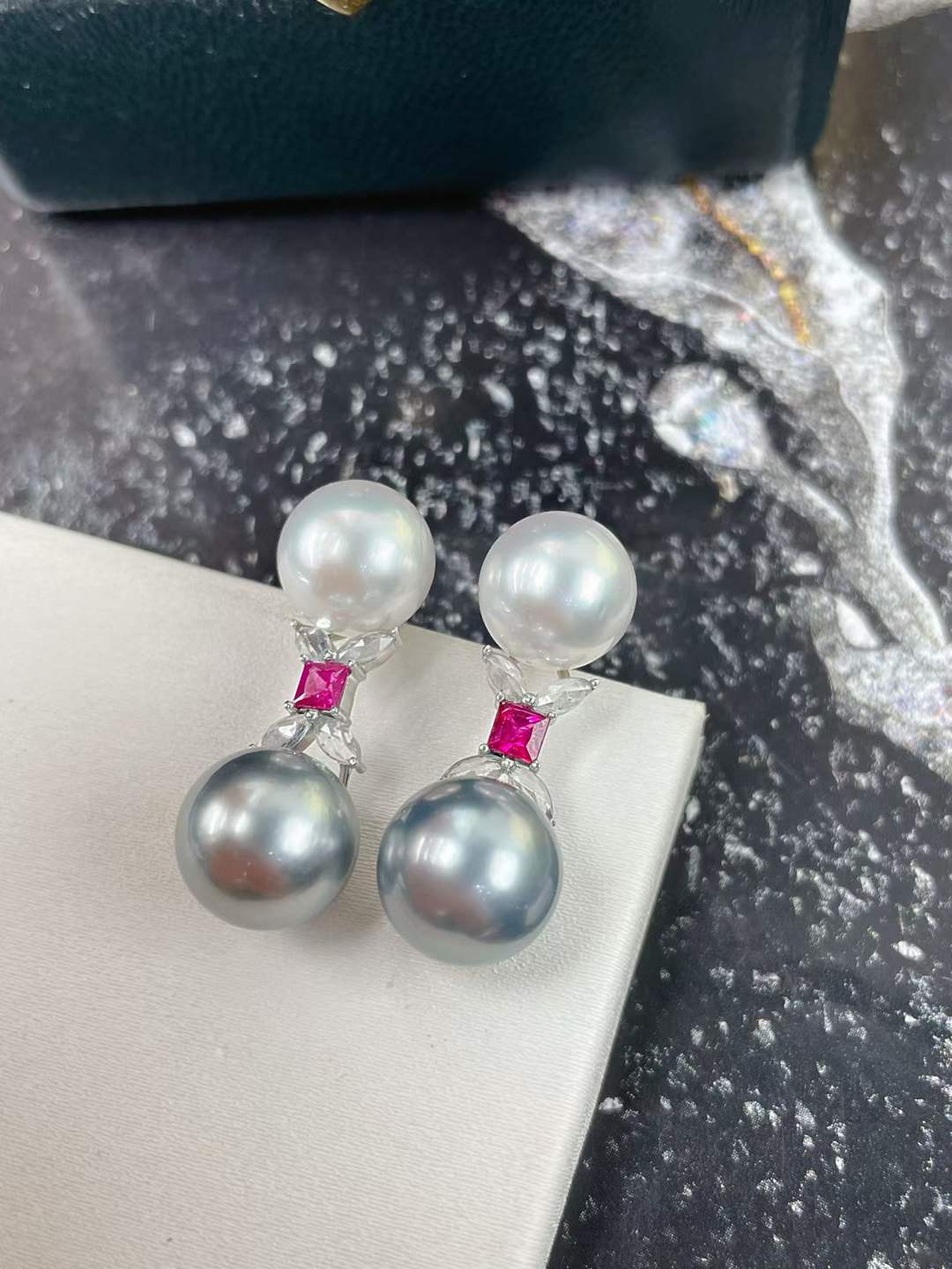 Saltwater pearls earrings custom gem quality south sea pearls jewelry