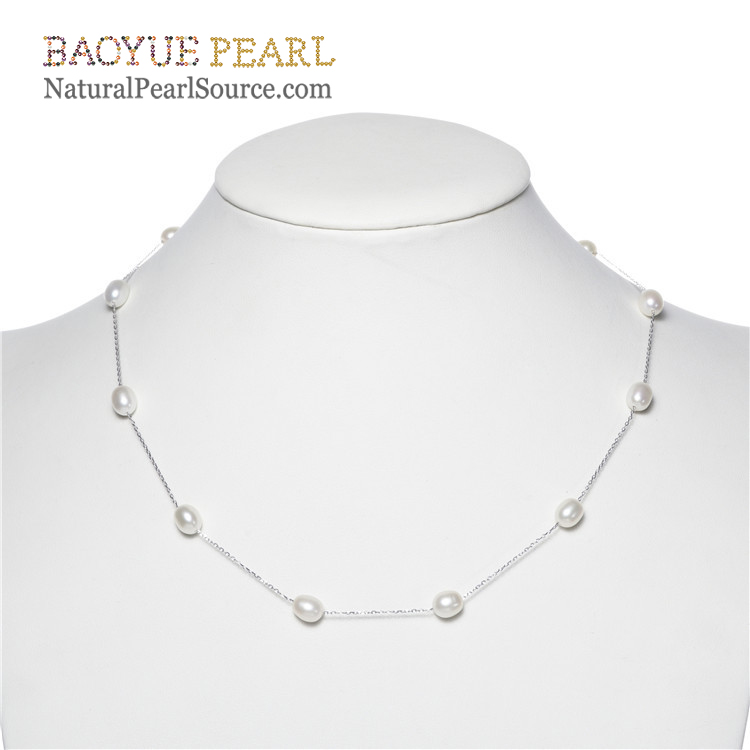 Original pearl necklace 3A simple top sales freshwater pearl necklace wholesale for women