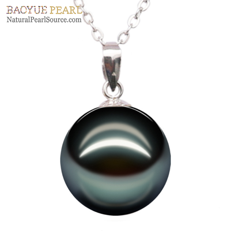 Tahitian pearl pendant round Tahitian pearls Custom natural pearls jewelry