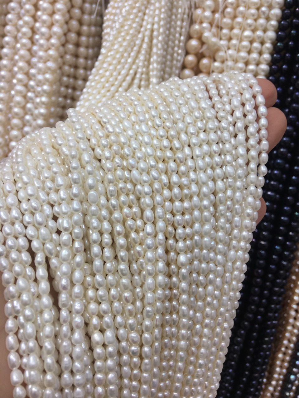 Natural freshwater pearls strands wholesale natural pearls cheap loose pearls from BAOYUE PEARL