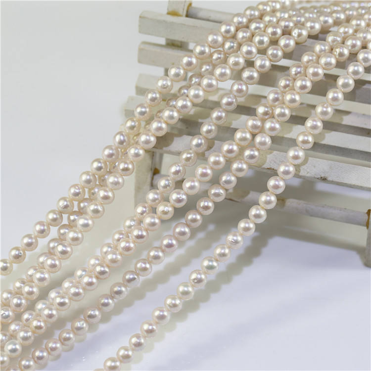 Round Freshwater pearls strands wholesale natural pearl strands wholesale