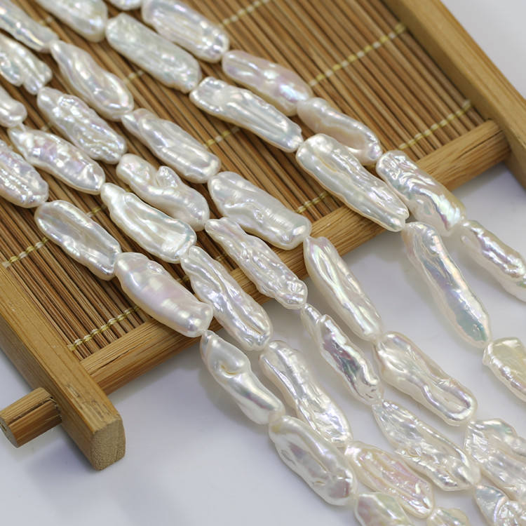 Drilled Biwa pearls strand wholesale 7*16mm top quality BIWA PEARL wholesale