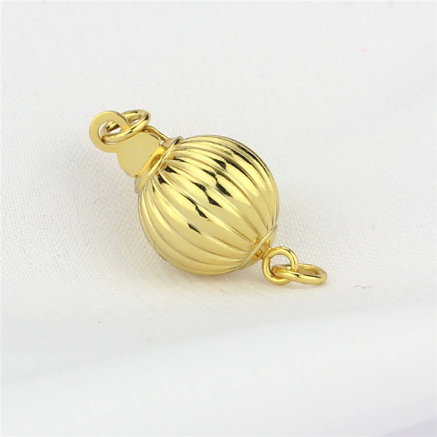 10mm gold color 925 sterling silver clasp