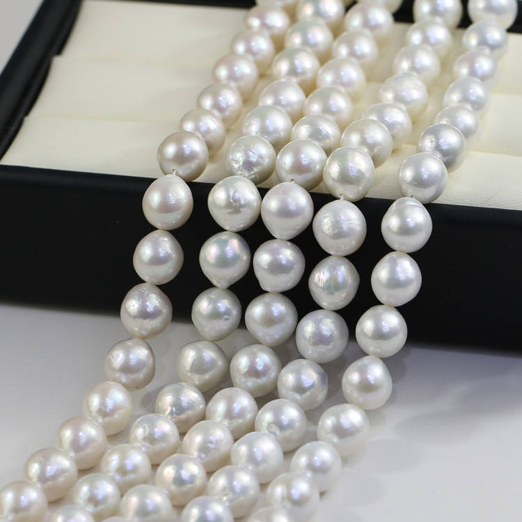10-11mm Nucleated Edison pearl AA White Color