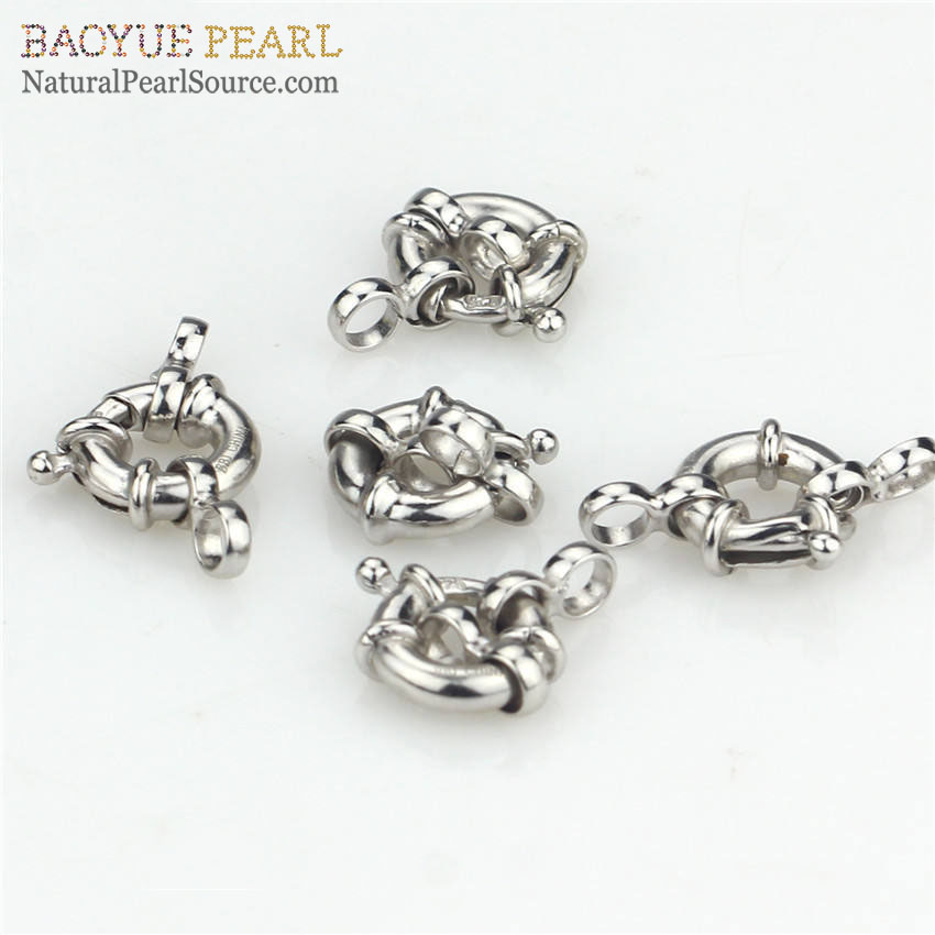 10mm round new 925 sterling silver clasp for jewelry