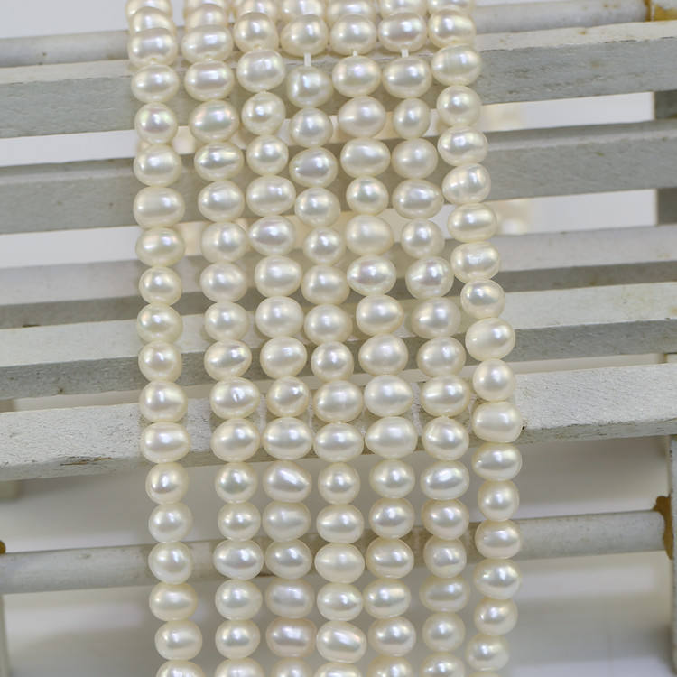 4-5mm Potato Shape pearl White Color AA Grade