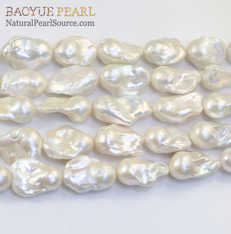 15-16mm Nucleated Fireball Baroque pearl Long Shape wholesale