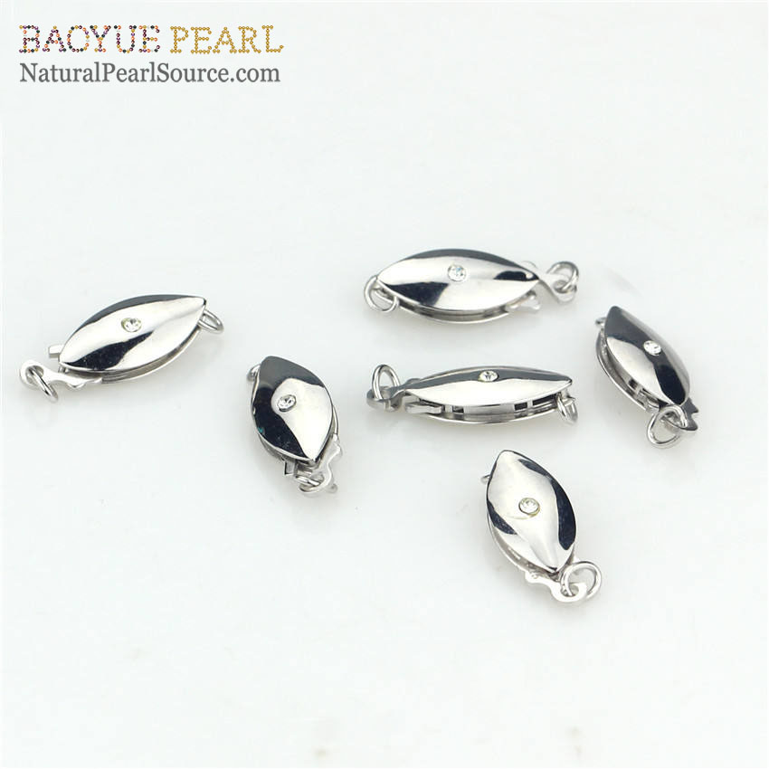 fish shape 925 silver jewelry screw clasp