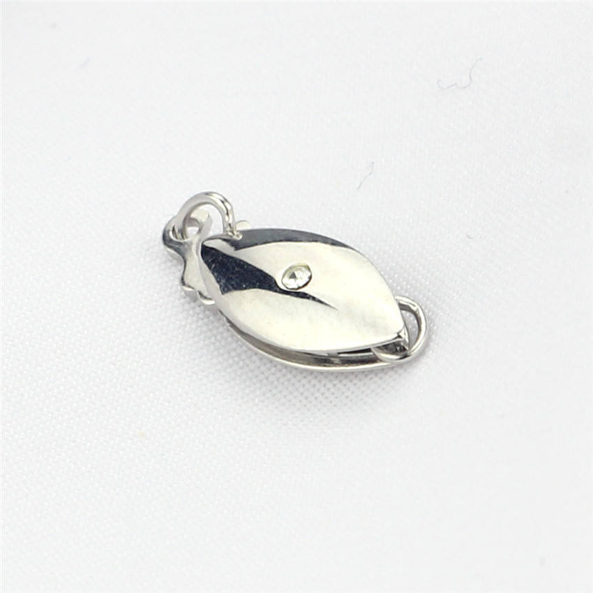 fish shape 925 silver jewelry screw clasp